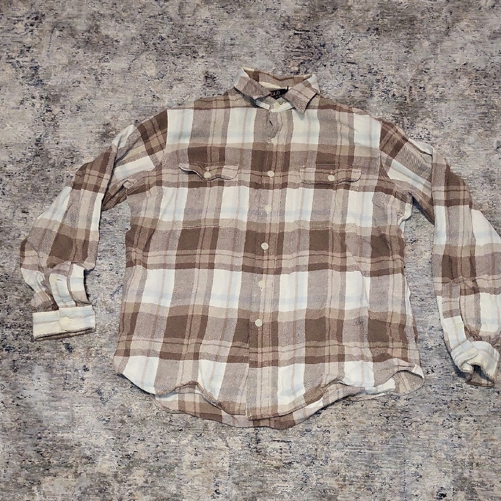 Ralph Lauren Brown Plaid Shirt